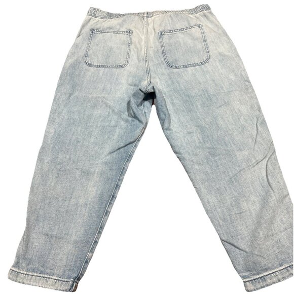 Gap Denim Joggers Pant with Rope Tie Closure Size XL Light Wash - Picture 4 of 11